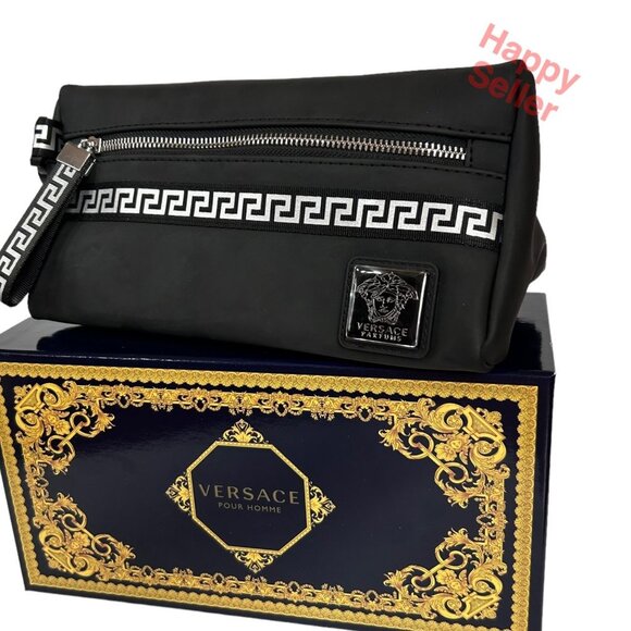 Versace Pouch Dopp Kit Toiletries Travel Bag Perfumes Box Makeup Cosmetics New - Picture 9 of 14